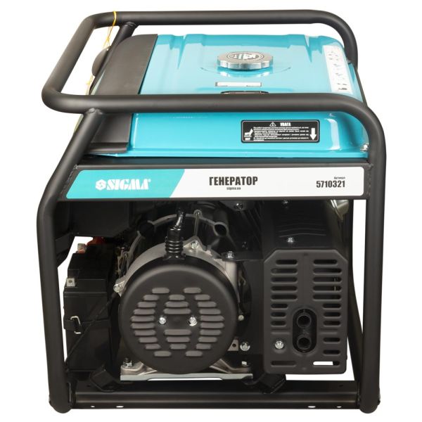 Генератор бензиновий 220В 5.0/5.5кВт 4-х тактний з виведенням під АВР SIGMA (5710321)