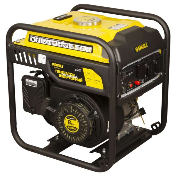 Генератор інверторний бензиновий 220В 4.0/4.5кВт 7л 4-х тактний ручний запуск SIGMA (5710841)