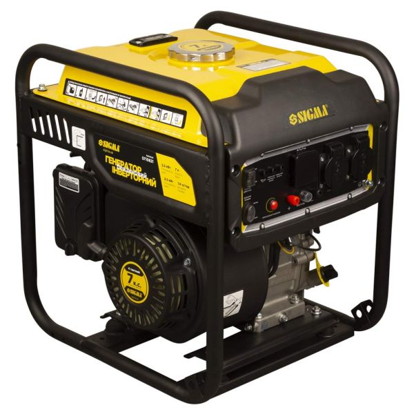 Генератор інверторний бензиновий 220В 2.2/2.5кВт 7л 4-х тактний ручний запуск SIGMA (5710821)