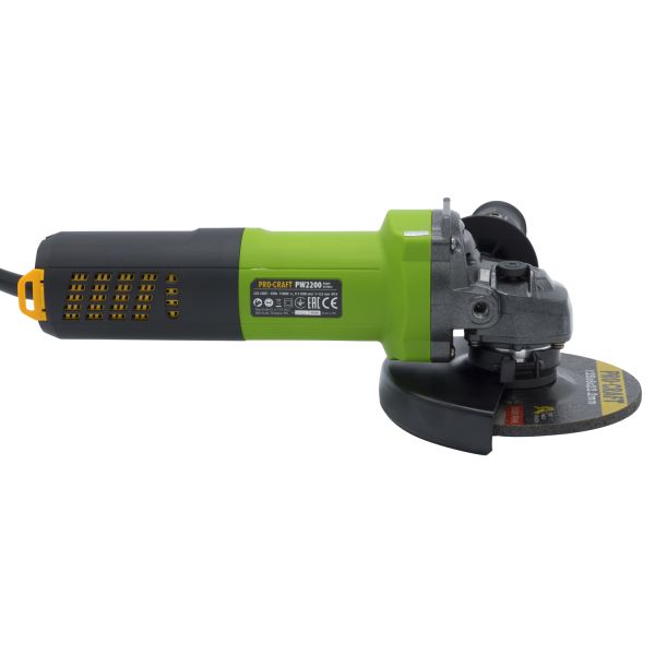 Кутошліфувальна машина безщіткова Procraft PW2200 125 мм + Диск Procraft CD125x1.0b 10 шт/уп