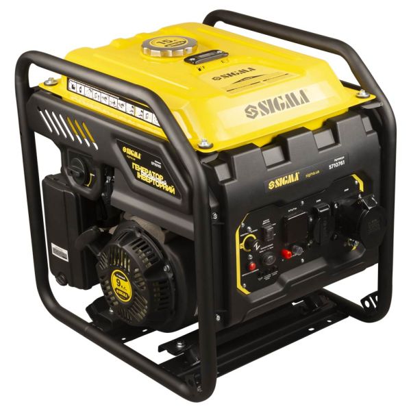 Генератор інверторний бензиновий 220В 5.5/6.0кВт 15л 4-х тактний ручний запуск SIGMA (5710761)