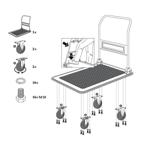 Візок-платформа вантажний STANLEY SXWTD-PC528