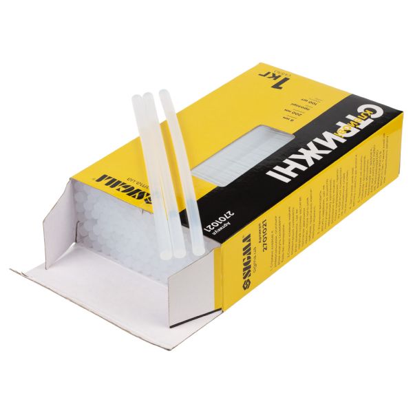 Стрижні клейові Ø8×200мм 1кг (прозорі) SIGMA (2701021)