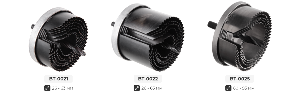 Лінійка наборів корончатих свердел