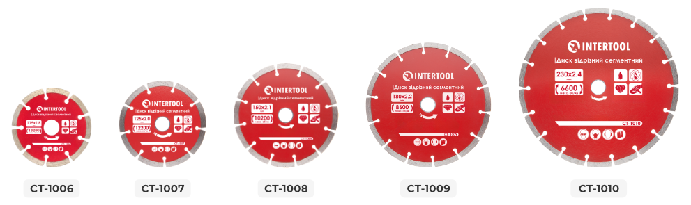 Лінійка відрізних сегментних дисків