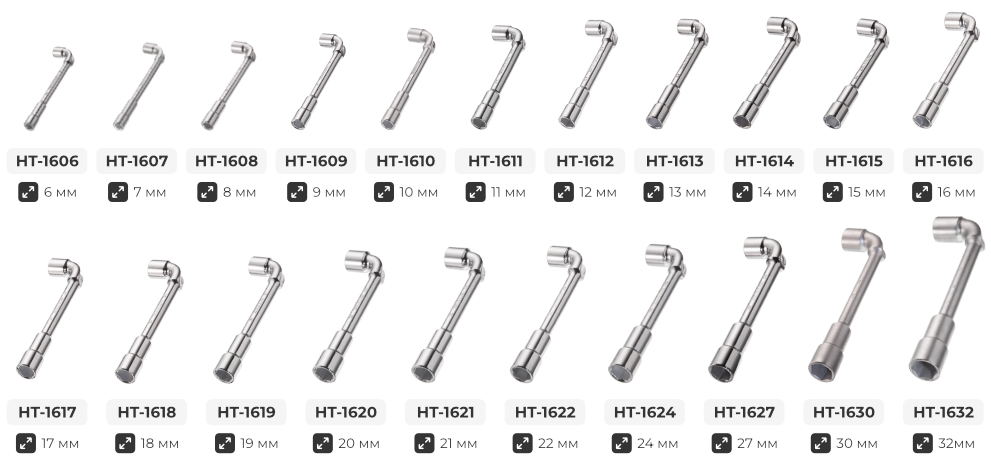 Лінійка ключів торцевих з отвором