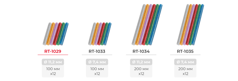 Лінійка клейових стрижнів