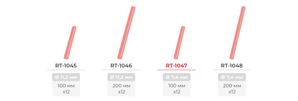 Лінійка клейових стрижнів