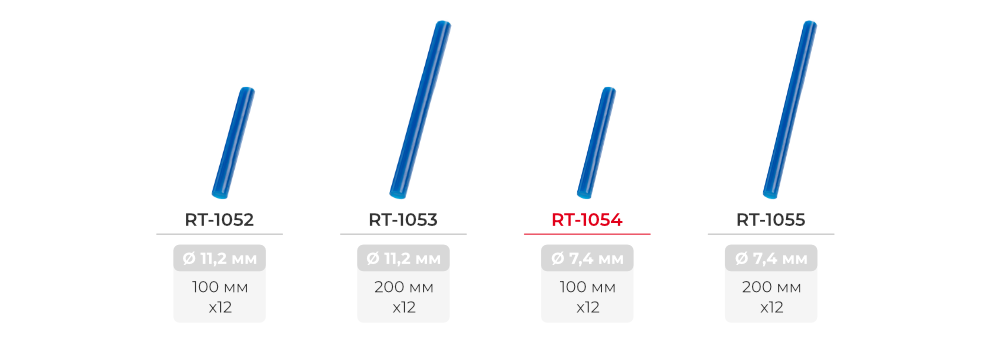 Лінійка клейових стрижнів