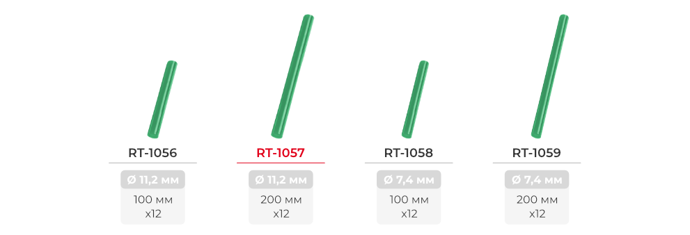 Лінійка клейових стрижнів