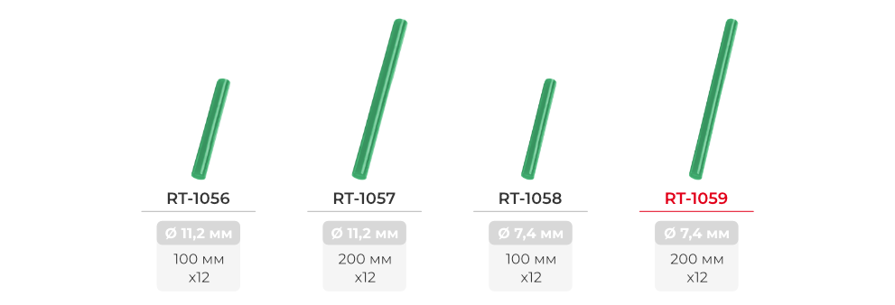 Лінійка клейових стрижнів