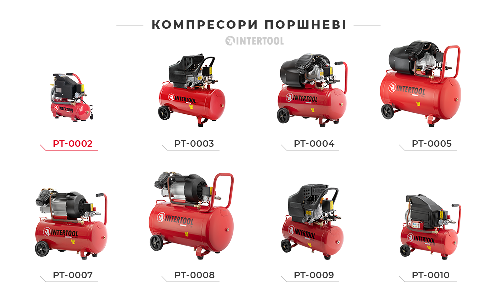 Лінійка поршневих компресорів INTERTOOL