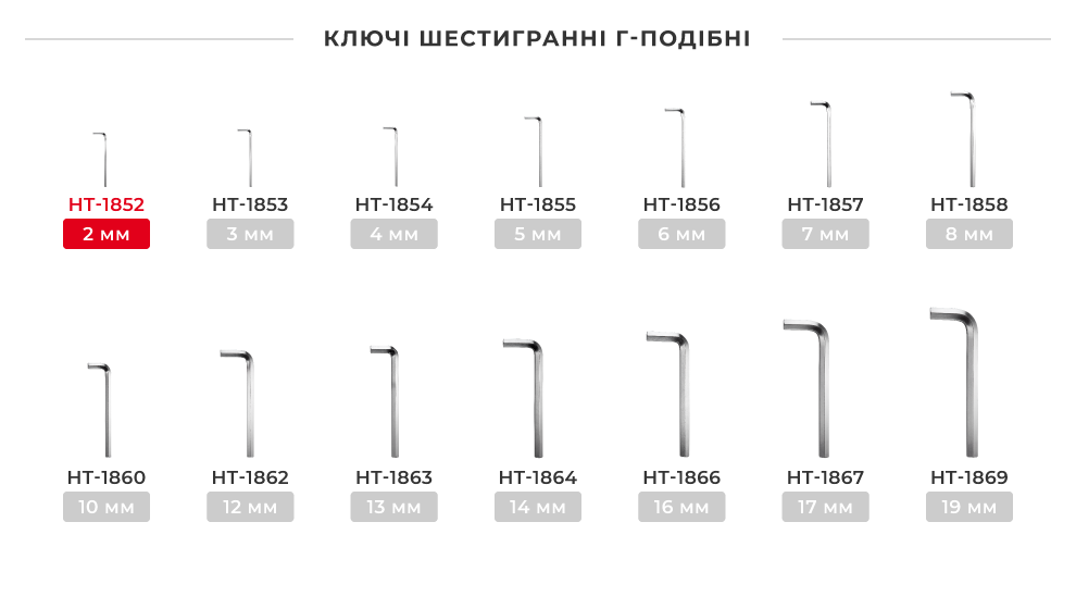 Лінійка ключів Г-подібних