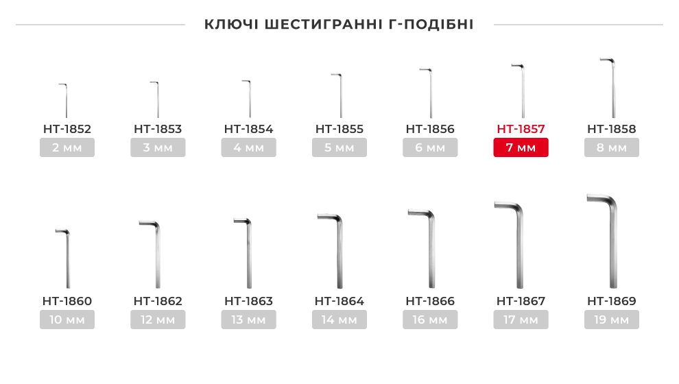 Лінійка ключів Г-подібних