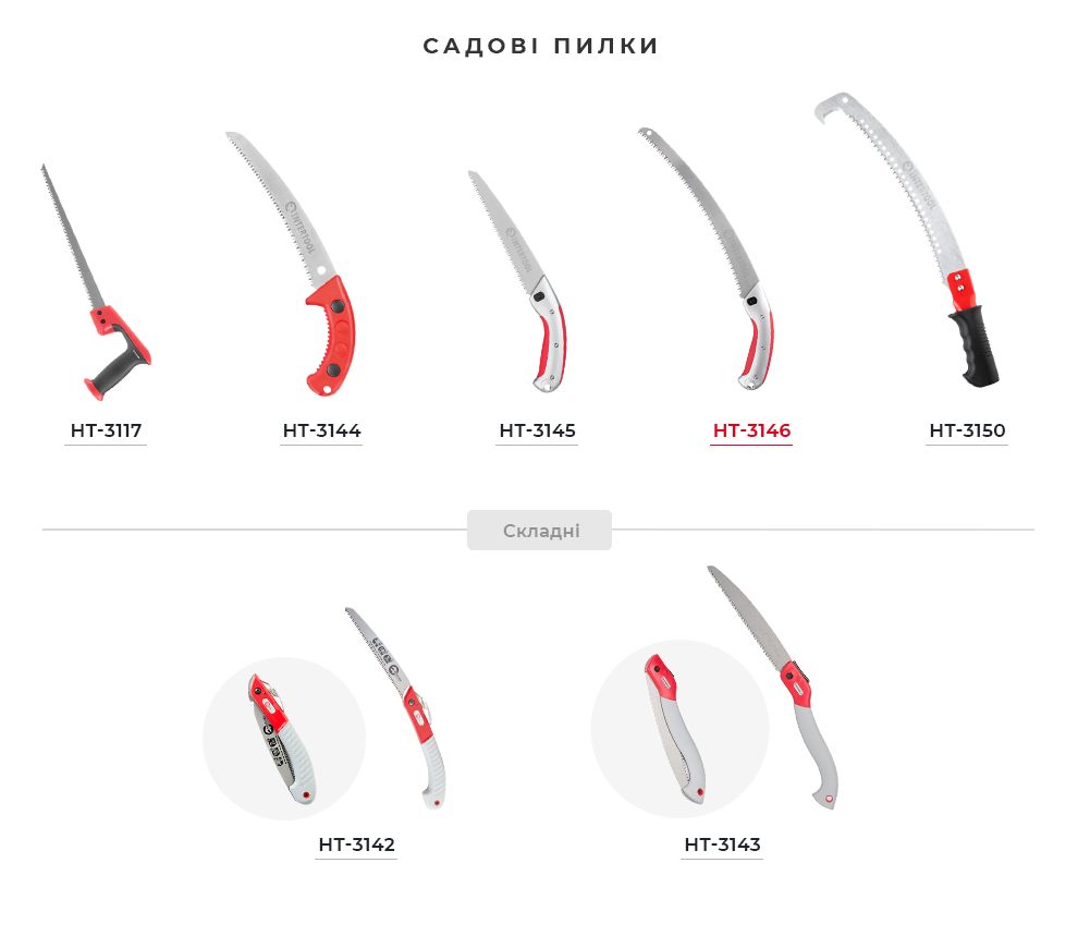Лінійка садових пилок