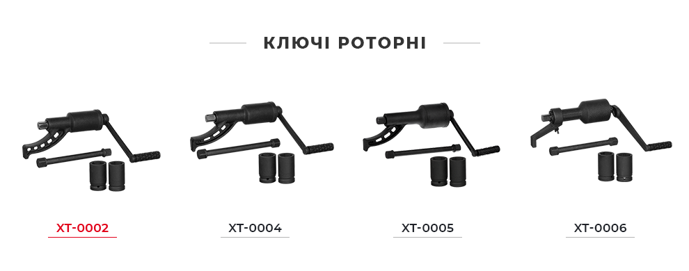 Лінійка роторних балонних ключів