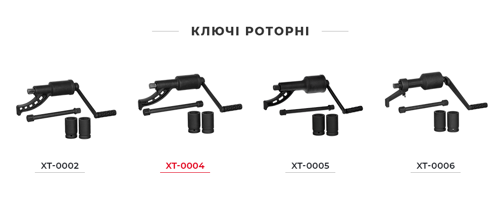 Лінійка роторних балонних ключів