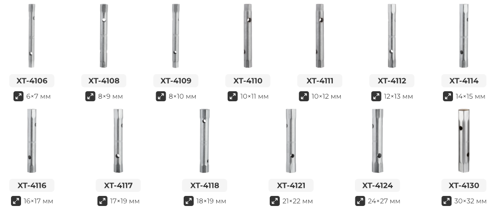 Лінійка ключів торцевих 