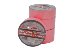 Малярна стрічка рисова VIROK 24мм х 20 м.(Гідростійка/ ідеальний край для фарбування). рожева [108]