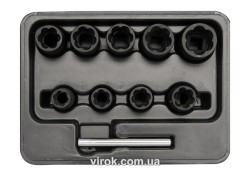 Набір головок для видалення зломаних гвинтів YATO : квадрат 3/8