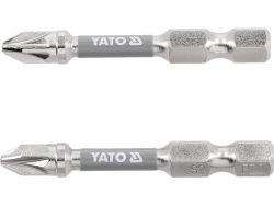 Насадка викруткова YATO PZ2 х 50мм. HEX 1/4", покрита нікелем, 2шт.[10]