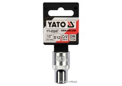 Головка торцева YATO : TORX E12, квадрат 1/2