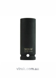 Головка торцева ударна 6-гранна YATO : подовжена, квадрат 1/2