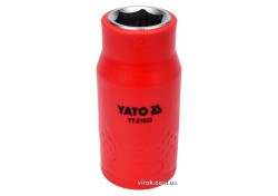 Головка торц. діелектр. 6-гранна YATO : квадрат 1/2