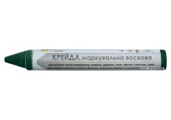 Крейда маркувальна VIROK : зелена, 13x120 мм. воскова для різних поверхонь. блістер 2 шт.