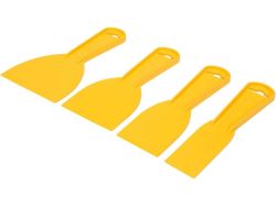 Шпателі пластикові  VOREL, з робоч шириною- 40, 60, 80, 100 мм, компл. 4 шт. [30]