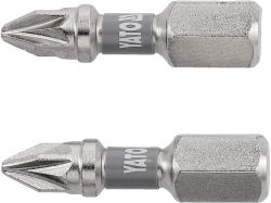 Насадка викруткова YATO PZ1 х 25мм. HEX 1/4", покрита нікелем, 2шт.[10]