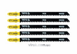 Полотно для електролобзика(дерево) YATO : 8TPI, L= 115 мм. Уп. 5 Шт. [50/250]