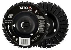 Диск-фреза шліфувально-відрізний YATO по дереву, ПВХ, гіпсу; Ø=125/22.2мм, h=5мм, шорсткість №1(DW)