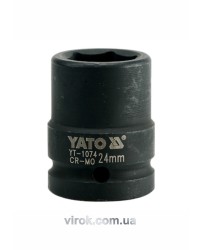 Головка торцева ударна 6-гранна YATO : квадрат 3/4