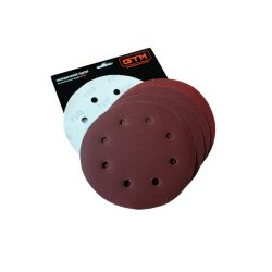 Шліфкруг з отв. 180мм Р-120, липучка, (5шт.) для шліфмаш. SZS-180L (жираф)