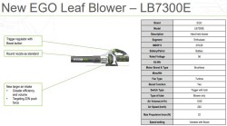 Повітродувка акум. LB7300E, 56В, 1240м3/год, КАРКАС