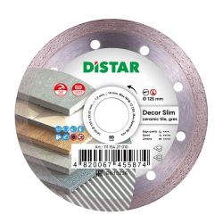 Круг алмазний вiдрiзний Distar 1A1R 125x1,2/1,0x8x22,23 Decor Slim