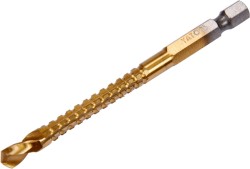 Свердло фрезерувальне по металу YATO : HSS-TIN, Ø= 6.5 мм, l= 89 мм, HEX - 1/4