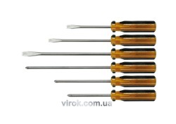 Набір викруток VOREL : пластмасова ручка. 6шт. [20/80]