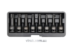 Набір насадок викруткових ударних YATO : TORX T30-T80. квадрат 1/2