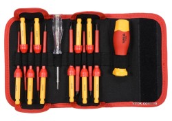 Набір викруток діелектричних ізольованих YATO : до 1000 V, 12 шт. з чохлом [24]