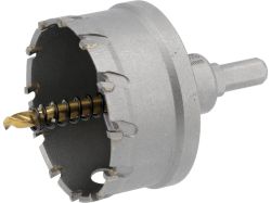 Свердло коронка по металу TCT YATO: Ø65 x 103 мм, товщ. до 25мм, з напрямним, 6-гран. хвост 3/8" [6]