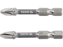 Насадка викруткова YATO PH2 х 50 мм. HEX 1/4", покрита нікелем, 2шт.[10]