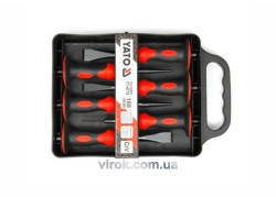 Зубило та пробійник з протектором YATO, Набір 6пр. l=180мм [10/20]