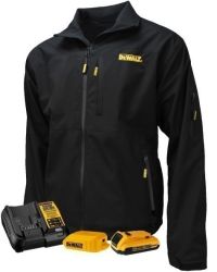 Куртка чоловіча з підігрівом DEWALT Soft Shell черна - XL (АКБ, ЗУ)