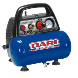 Компресор поршневий безоливовий Dari Spider 6/195 1,5HP/1,1kW 8 бар, ресивер 6 л, пр-сть 180 л/хв -