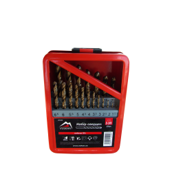 Набір свердел п/м HSS-CO 1-10мм*0,5мм 19шт коробка метал