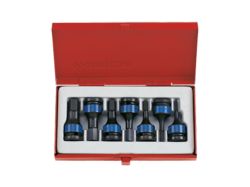 Набір біт в головці удар. 1/2" HEX, 4-14 мм L=60 мм, 7 одиниць  KING TONY