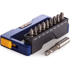 Набір біт в футлярі 9+1 (4xPZ2/4xPH2/T20), IRWIN