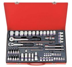 Набір головок 1/2" 3/8" 1/4" 62 одиниць